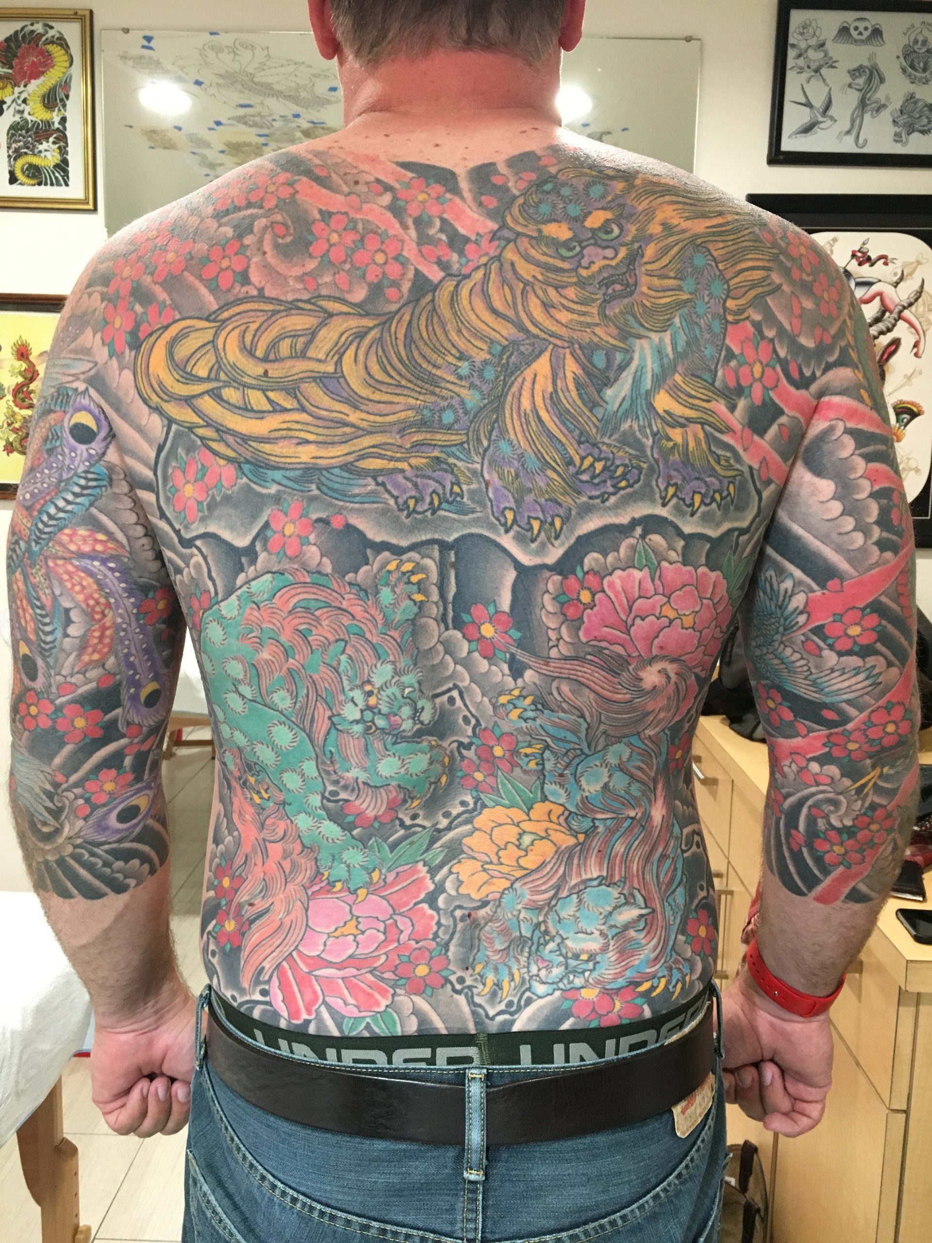 Showing off a custom irezumi my friend made for me a while back