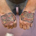 Hand Hannya mask tattoo